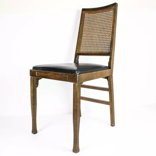 Lorraine Manufacturing Leg-O-Matic Mid Century Black Upholstered Chair