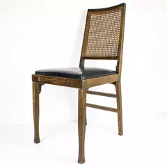 Lorraine Manufacturing Leg-O-Matic Mid Century Black Upholstered Chair