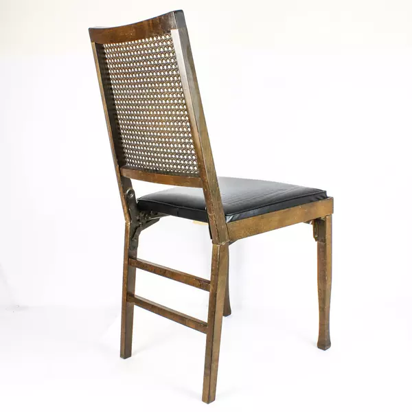 Lorraine Manufacturing Leg-O-Matic Mid Century Black Upholstered Chair