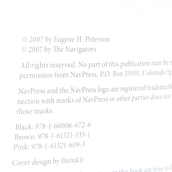 Solo New Testament An Uncommon Devotional Eugene H. Peterson 2009 Faux Leather