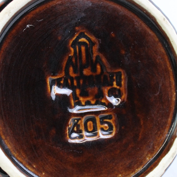 Vintage Pfaltzgraff Gourmet Brown Individual Souffle Dish Drip Glaze