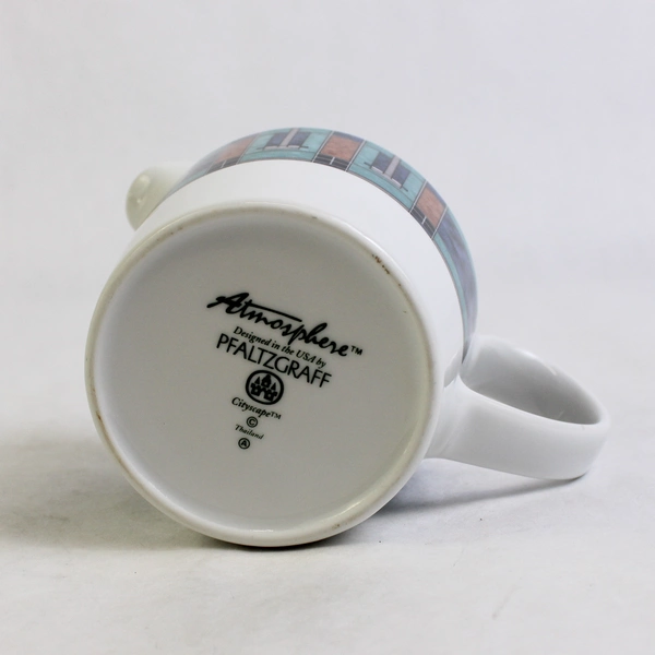 Pfaltzgraff Cityscape Porcelain Creamer 10 oz 4" Kitchenware Vintage Collectible