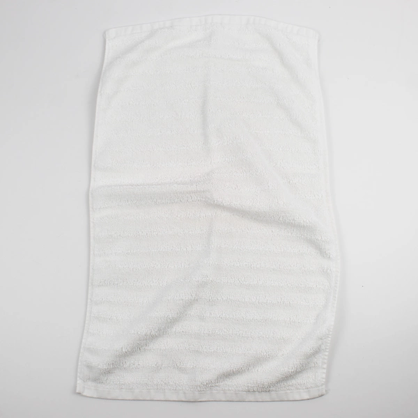 Lot of 5 Mainstays Terry Cotton Wash Cloth Hand Towel Ribbed White 16Wx26L