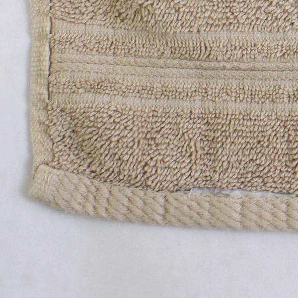Set of 3 Beige Towels 2 Hand Towels 1 Washcloth 