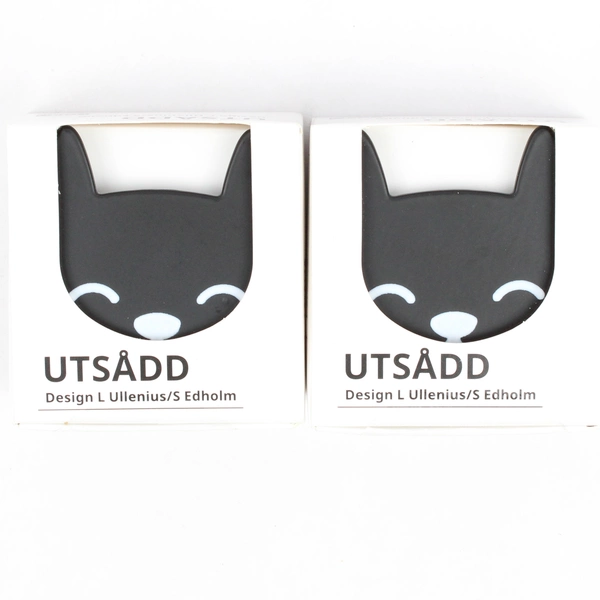 Lot of 2 Ikea Utsadd Decorative Hook Cat Face Wall Hangers