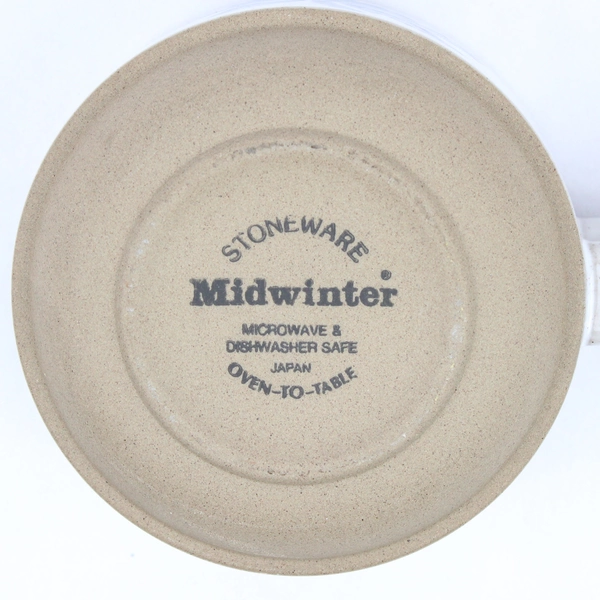 Set of 3 Midwinter Country Blue Stoneware 2.5" Tall Coffee Stackable Mugs