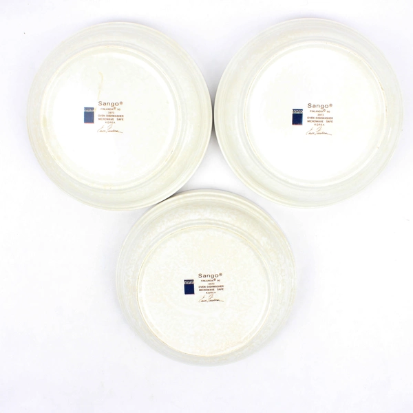 Set of 3 Finlandia by Sango Bowls 6.5" Diameter Geometric Design