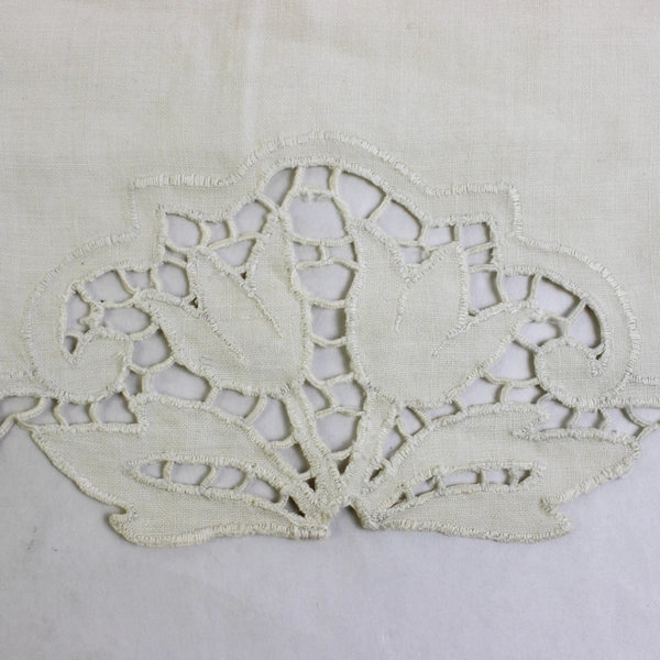 Lot of 3 Vintage Floral Cutwork Lace Doilies FLAWED