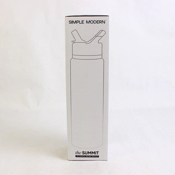 Simple Modern Water Bottle Summit 2.0 W/ Manual Straw 30 Oz Almond Birch Color