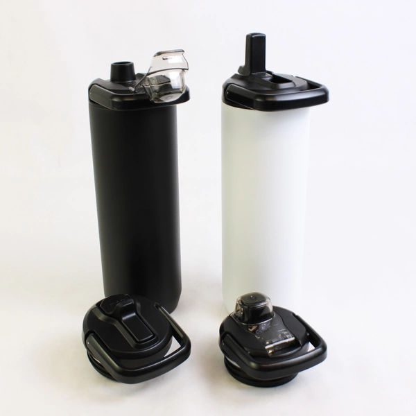 Set Of 6 Zulu 2 24oz Stainless Steel Water Bottles W/ 4 Lids