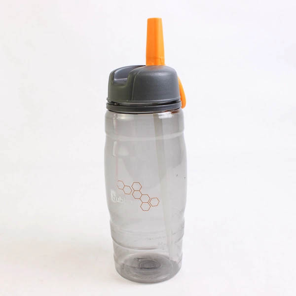 Lot Of 2 Bubba Raptor Clear Plastic Water Bottles 24 Oz Gray & 16 Oz Pink