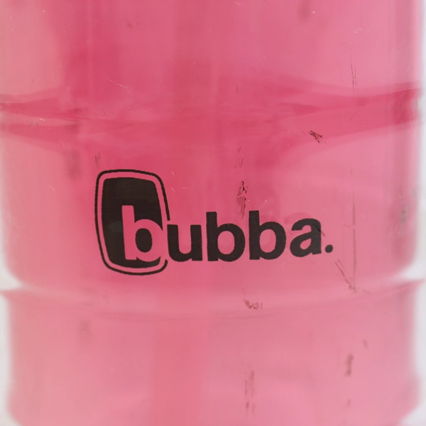 Lot Of 2 Bubba Raptor Clear Plastic Water Bottles 24 Oz Gray & 16 Oz Pink