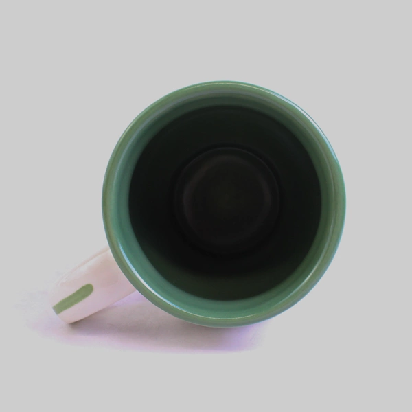 Pfaltzgraff The Circle Of Kindness Pattern Ceramic Mug Green/White 4" Tall