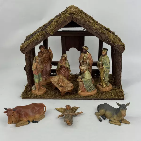 1998 Autom 13 Piece Di Giovanni Nativity Set Creche And Figures