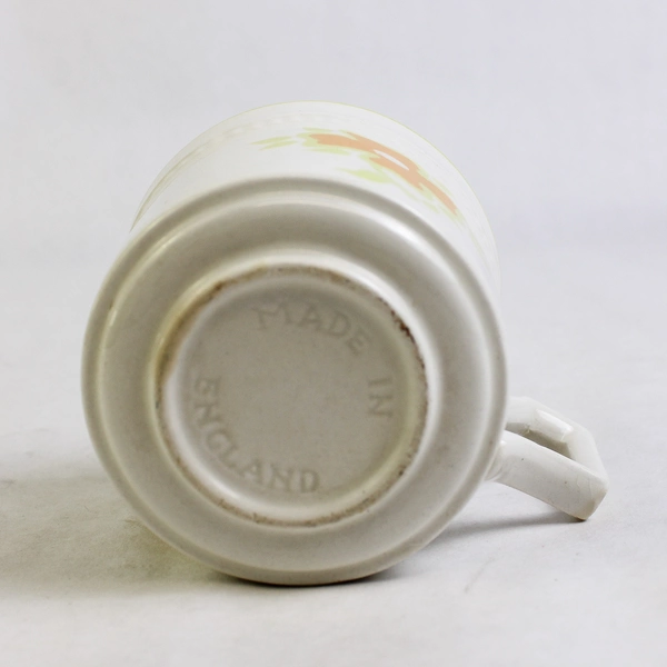 Kensington Staffords Piccadilly Stoneware Pattern Flat Cup Mug 3" Tall Ceramic