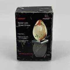 Coast Art Glass Paperweight Spiderweb With Green Dots