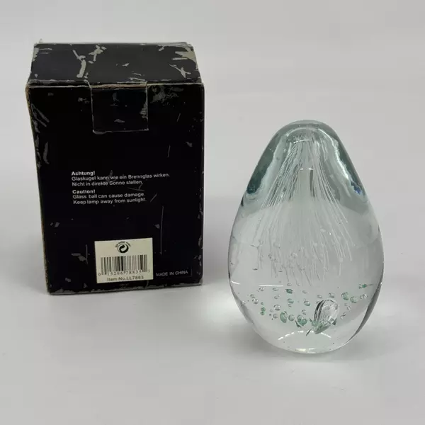 Coast Art Glass Paperweight Spiderweb With Green Dots