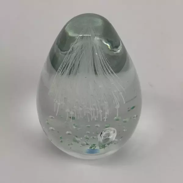 Coast Art Glass Paperweight Spiderweb With Green Dots
