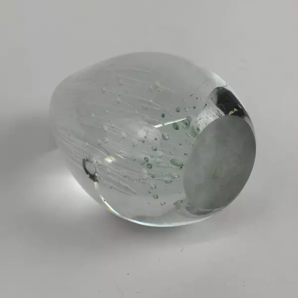 Coast Art Glass Paperweight Spiderweb With Green Dots