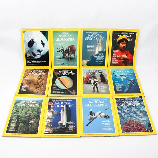 Vintage 1981 Complete National Geographic Magazine Set Missing One Map Insert