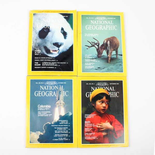 Vintage 1981 Complete National Geographic Magazine Set Missing One Map Insert