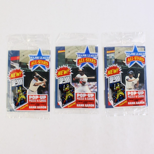 Lot of 6 Sealed Packs of 1985/1986 DONRUSS All-Star Pop-ups