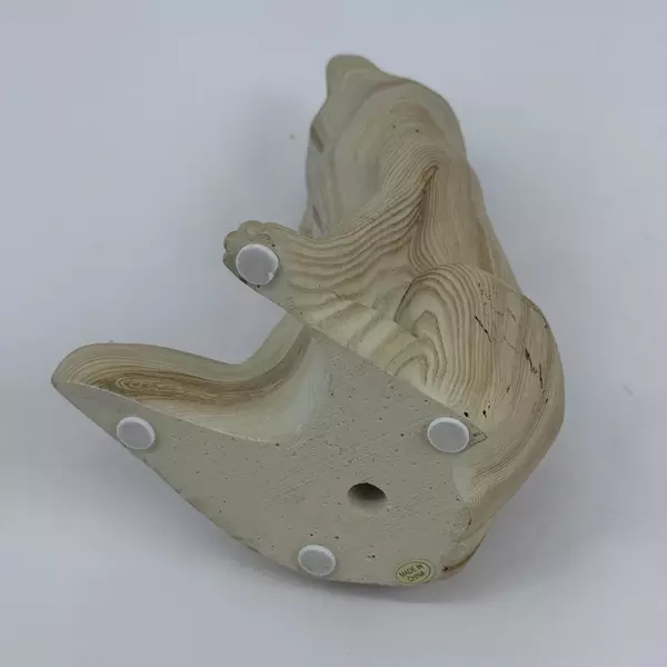 Ceramic Wood Grain Fox Sculpture