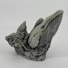 Mt St Helen's Ash Mother Whale With Calf Sculpture