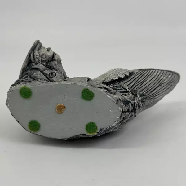 Mt St Helen's Ash Mother Whale With Calf Sculpture