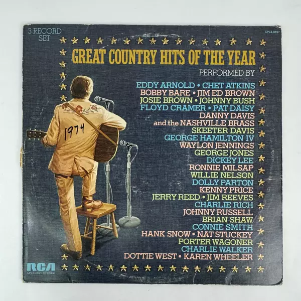 Great Country Hits of The Year 3 Vinyl Record Set Various Artists RCA
