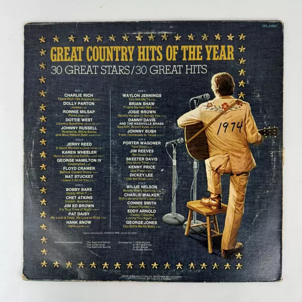 Great Country Hits of The Year 3 Vinyl Record Set Various Artists RCA