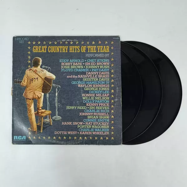 Great Country Hits of The Year 3 Vinyl Record Set Various Artists RCA