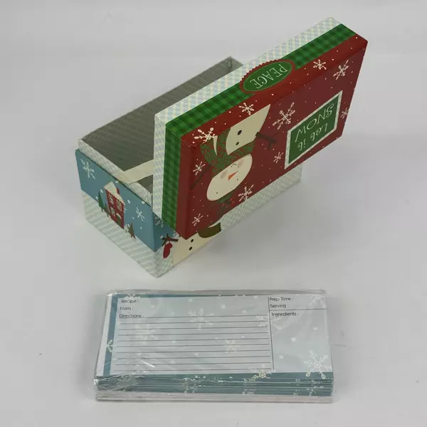 2011 Tri Coastal Design Jessica Flick Cardboard Recipe Card Box With Blank Cards