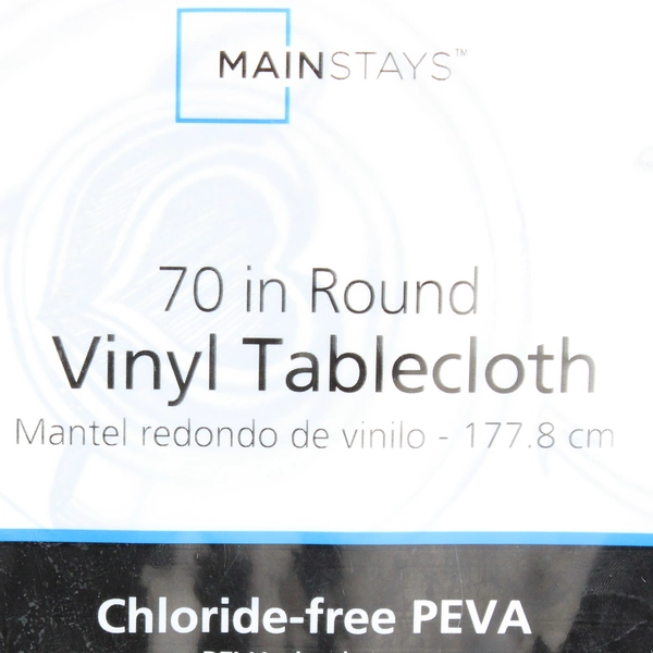 Walmart Mainstays 70" Round Vinyl Tablecloth 2018 Coffee/Tea Patterned