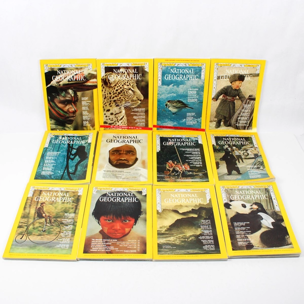 Vintage 1972 Complete National Geographic Magazine Set