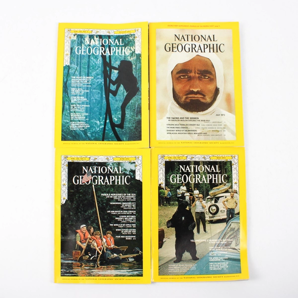 Vintage 1972 Complete National Geographic Magazine Set