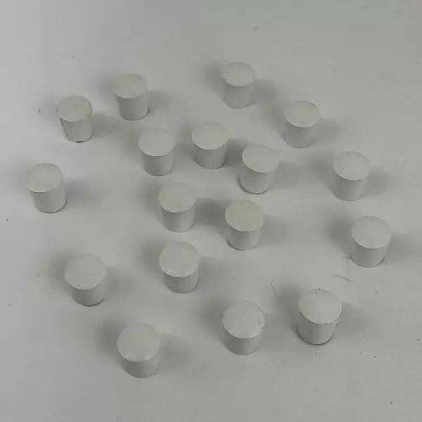 Lot of 17 PVC Slip On End Caps For Shower Curtain Rods Etc 3/4 Inch