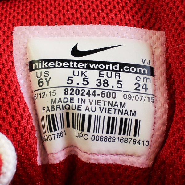 Nike Air Max Thea SE University Tennis Shoes Red/White Youth Size 6