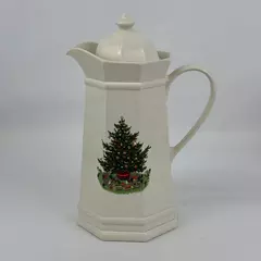 1992 Pfaltzgraff Kamenstein Glass Lined Thermos Carafe Christmas Tree