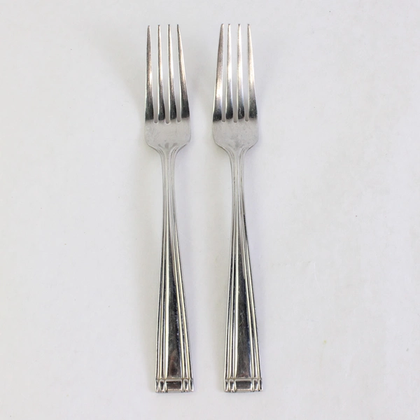 Set of 2 Reed & Barton Woodlawn West End Stainless Steel Dinner Forks