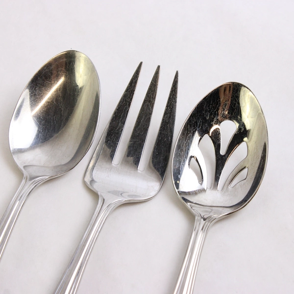 5 Piece Reed & Barton Woodlawn West End Stainless Steel Hostess Set