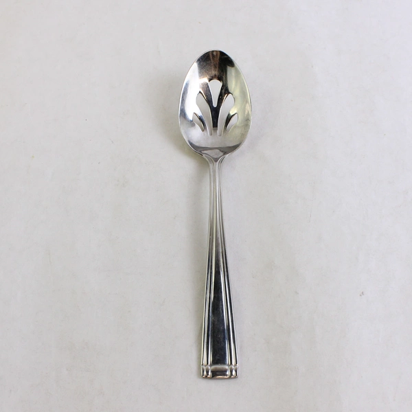 Reed & Barton Woodlawn West End Stainless Steel Pierced Serving Spoon