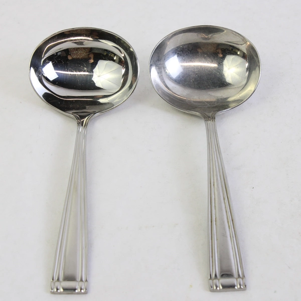 Set of 2 Reed & Barton Woodlawn West End Stainless Steel Gravy Ladles