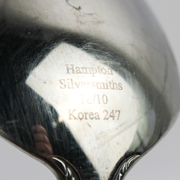 Lot Of 5 Hampton Silversmiths Rachelle-Frost (Stainless) Oval Soup Spoons