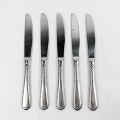 Lot Of 5 Hampton Silversmiths Rachelle-Frost (Stainless) Solid Dinner Knives
