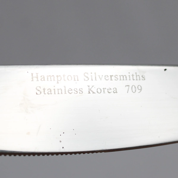 Lot Of 5 Hampton Silversmiths Rachelle-Frost (Stainless) Solid Dinner Knives