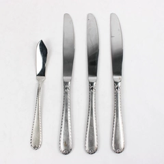 Lot Of 4 Hampton Silversmiths Rachelle-Frost (Stainless) 4 Dinner 1 Butter Knife