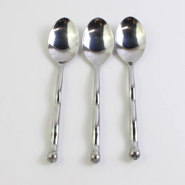 Set of 3 Cambridge Squiggle Stainless Steel Soup Spoons