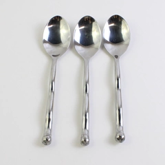 Set of 3 Cambridge Squiggle Stainless Steel Soup Spoons