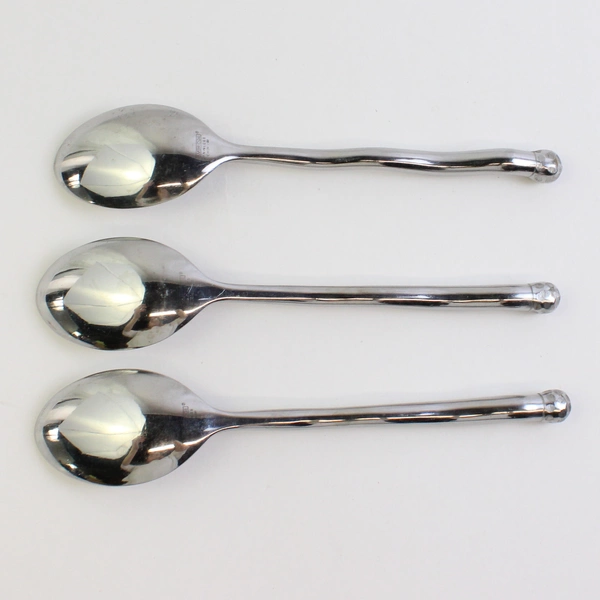 Set of 3 Cambridge Squiggle Stainless Steel Soup Spoons